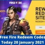 Redeem Code Free Fire January 2021
